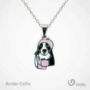 COLAR PINGENTE BORDER COLLIE I9LIFE