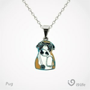 COLAR PINGENTE PUG I9LIFE