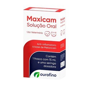 ANTI-INFLAMATÓRIO MAXICAM SOLUÇÃO ORAL 15ML PARA CÃES E GATOS