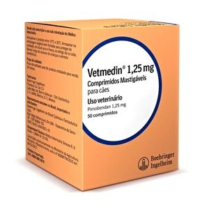 VETMEDIN PARA CÃES 1,25MG 50 COMPRIMIDOS