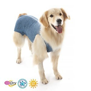 ROUPA PÓS CIRÚRGICA PARA CÃES MACHO CASTRAÇÃO DUO DRY - AZUL TAMANHO 5