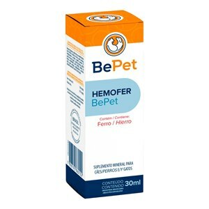 HEMOFER FERRO CÃES E GATOS BEPET 30ML