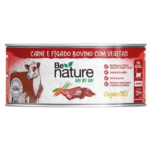 ALIMENTO BE NATURE DAY BY DAY CARNE, FÍGADO BOVINO E VEGETAIS GATOS IDOSOS 120G