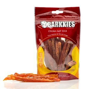 PETISCOS TIRAS DE FRANGO BARKKIES CHICKEN SOFT STICK 100G