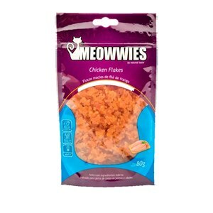 PETISCOS FLOCOS DE FRANGO MEOWWIES CHICKEN FLAKES 80G