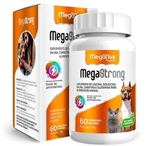 MEGASTRONG 1000MG MEGANUX 60 COMPRIMIDOS PALATÁVEIS PARA CÃES E GATOS