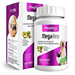 MEGAHEP 1200MG MEGANUX 60 COMPRIMIDOS PALATÁVEIS PARA CÃES E GATOS