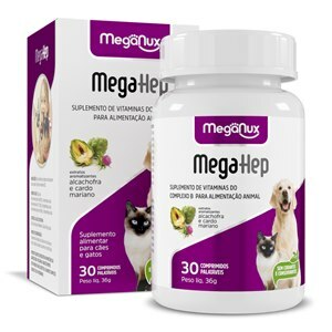 MEGAHEP 1200MG MEGANUX 30 COMPRIMIDOS PALATÁVEIS PARA CÃES E GATOS